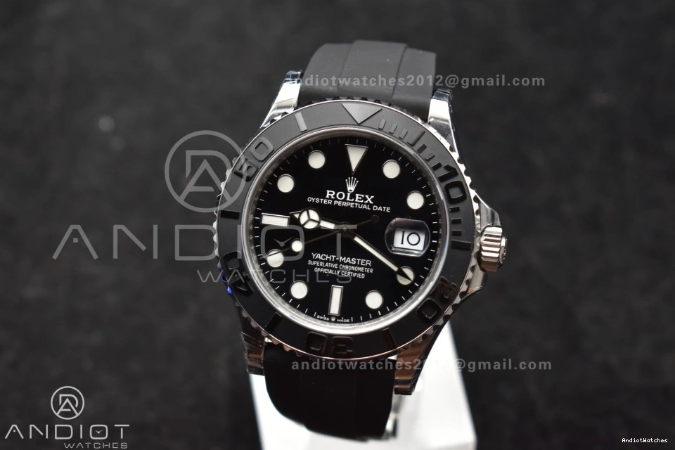 3D 1:1 42mm flex 1213 Yacht-Master VSF Edition Strap Ceramic Black V3 VS3235 Best WaterResistant 226659 Bezel on Oyster (Gain Weight) 1015